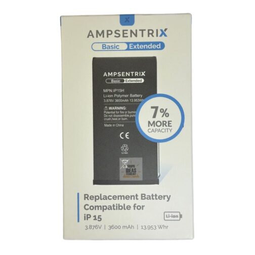 BATERIA AMPSENTRIX IPHONE 15 CON FLEX