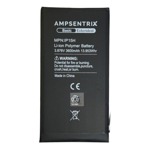 BATERIA AMPSENTRIX IPHONE 15 CON FLEX