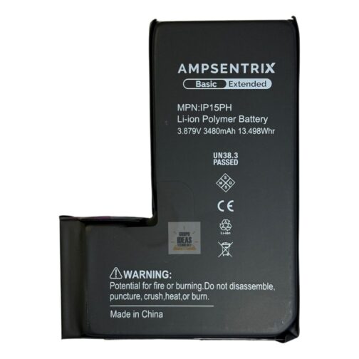 BATERIA AMPSENTRIX IPHONE 15 PRO CON FLEX